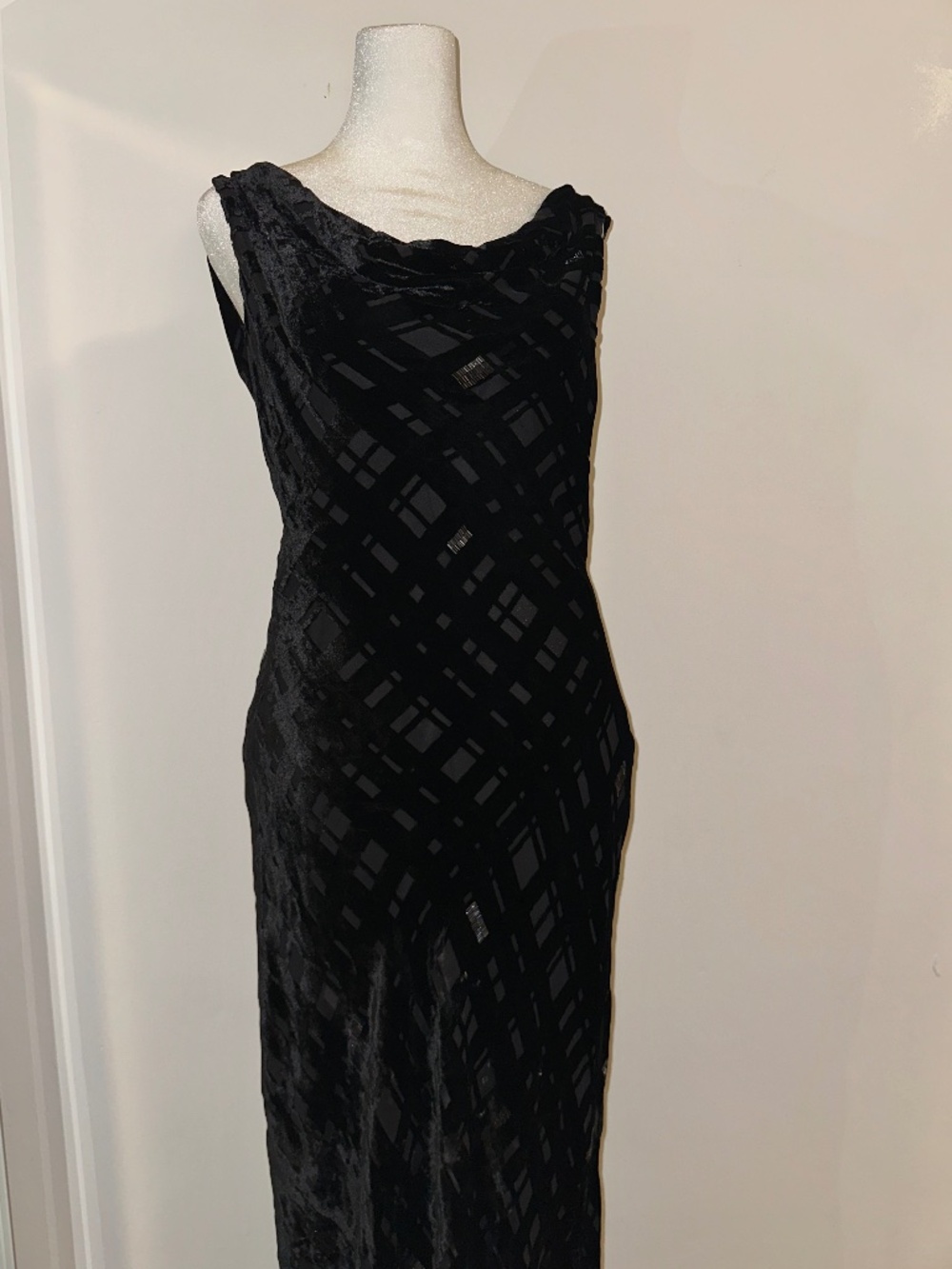 Cowl Neck Valerie Stevens Black Gown